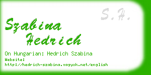 szabina hedrich business card